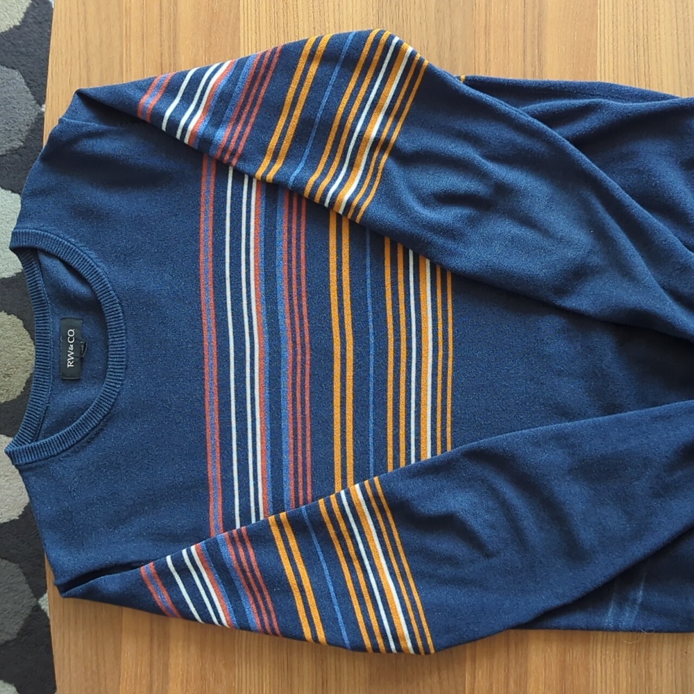 RW&Co Mens Striped Sweatshirt